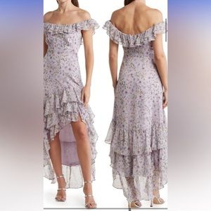 Astr the label lilac floral dress  size Xs